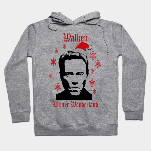 Walken In A Winter Wonderland Christmas Knit Hoodie by Angel arts